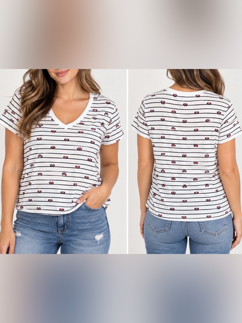G7- Women’s, Small Disney Minnie Vneck Tshirt